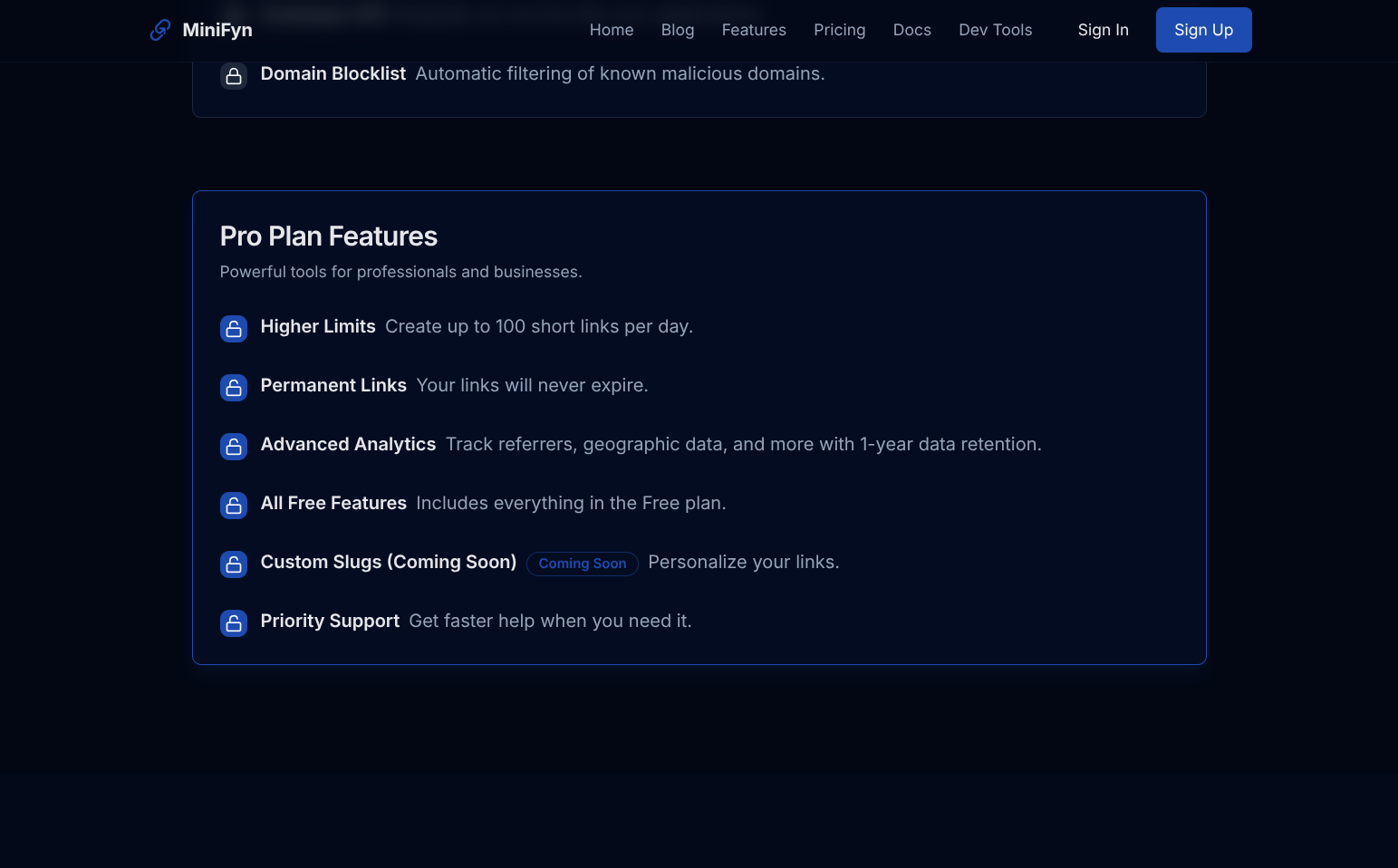 Example of the redirect countdown page